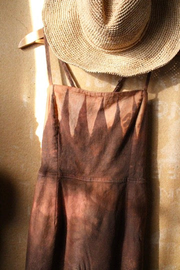 Medium- Terracotta Mountain Dress  - Stretchy Linen/Rayon  - This dress is insanely comfy - a linen fabric that is stretchy and maintains the linen like texture... (Copy)