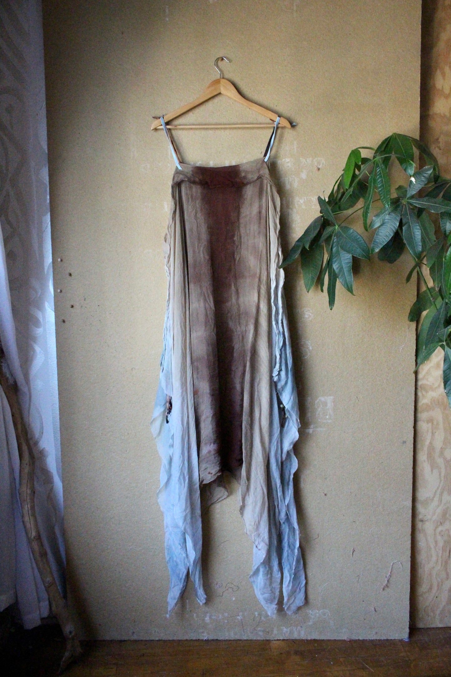 Free size - Aura EXPANSE 100% Dead stock Silk Chiffon Cover up translucent dress - Adjustable straps- Finger straps for wings