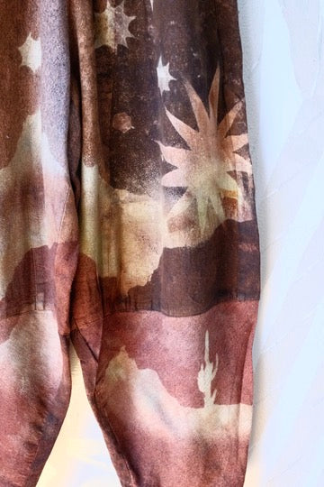 S/M -  Oxidation of the World/Canyon Star Burst -Kala Cotton Parachute pants - made from 100% Organic Kala Cotton