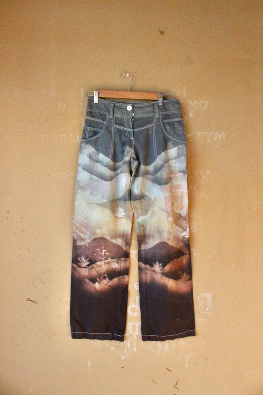 New! Size 4 - High Desert/Mountain Linen Pants - Ready to Ship