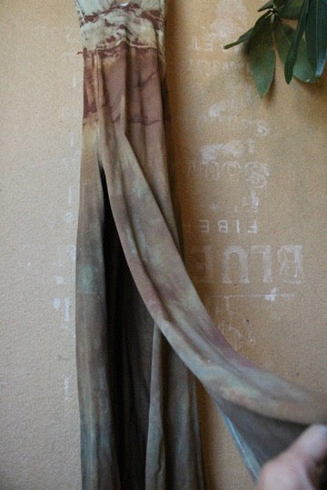 Medium- OXIDATE Slit Dress 4- Made from Bamboo/Cotton/Spandex - Short length (dress for 5.5ft and shorter ) Hand painted - hand dyed & heat set