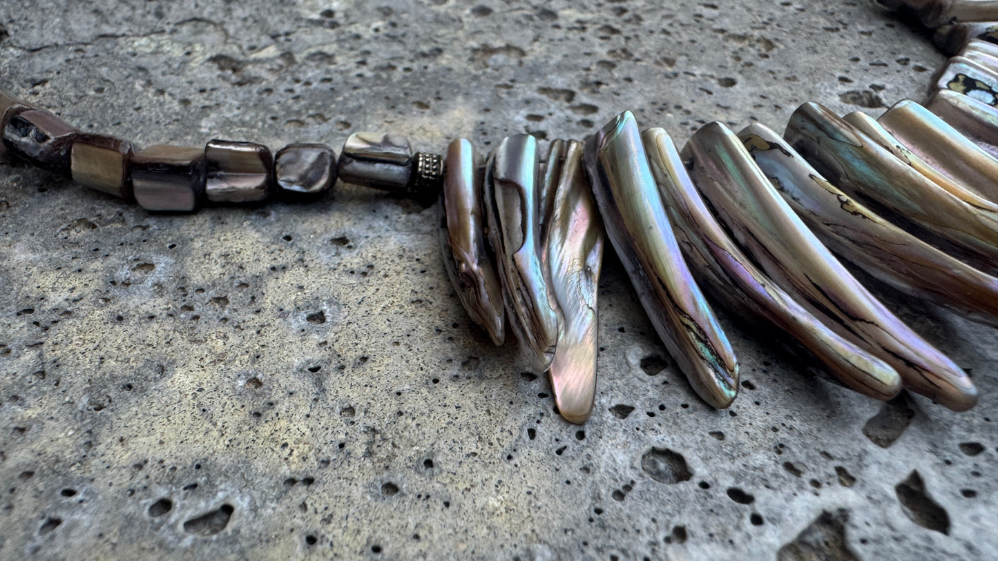 100% Abalone Necklace - "Vintage"