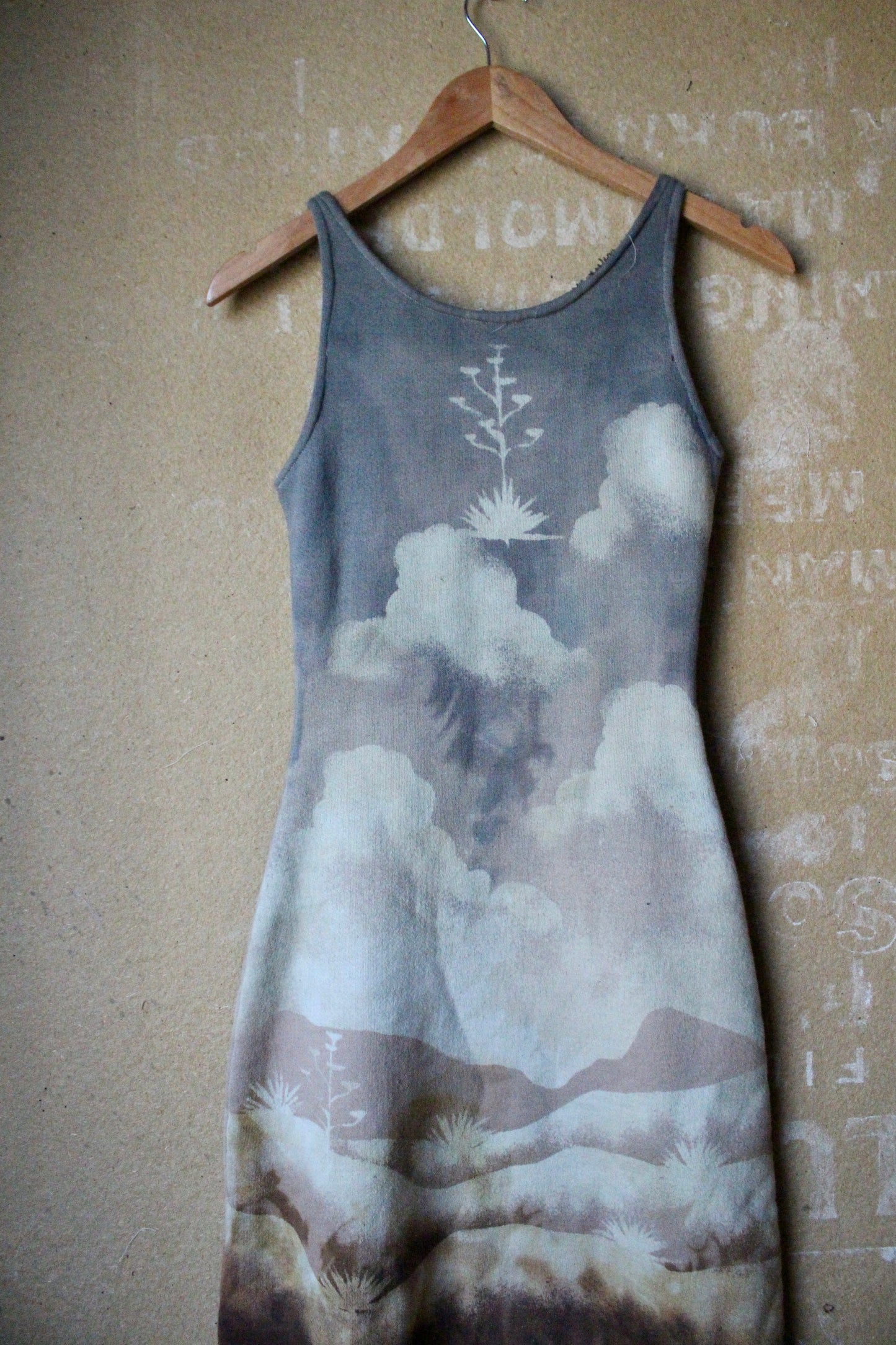 Fits Small/Medium -High Desert soothe -Tank Dress - super soft 100%cotton french terry - dead stock fabric