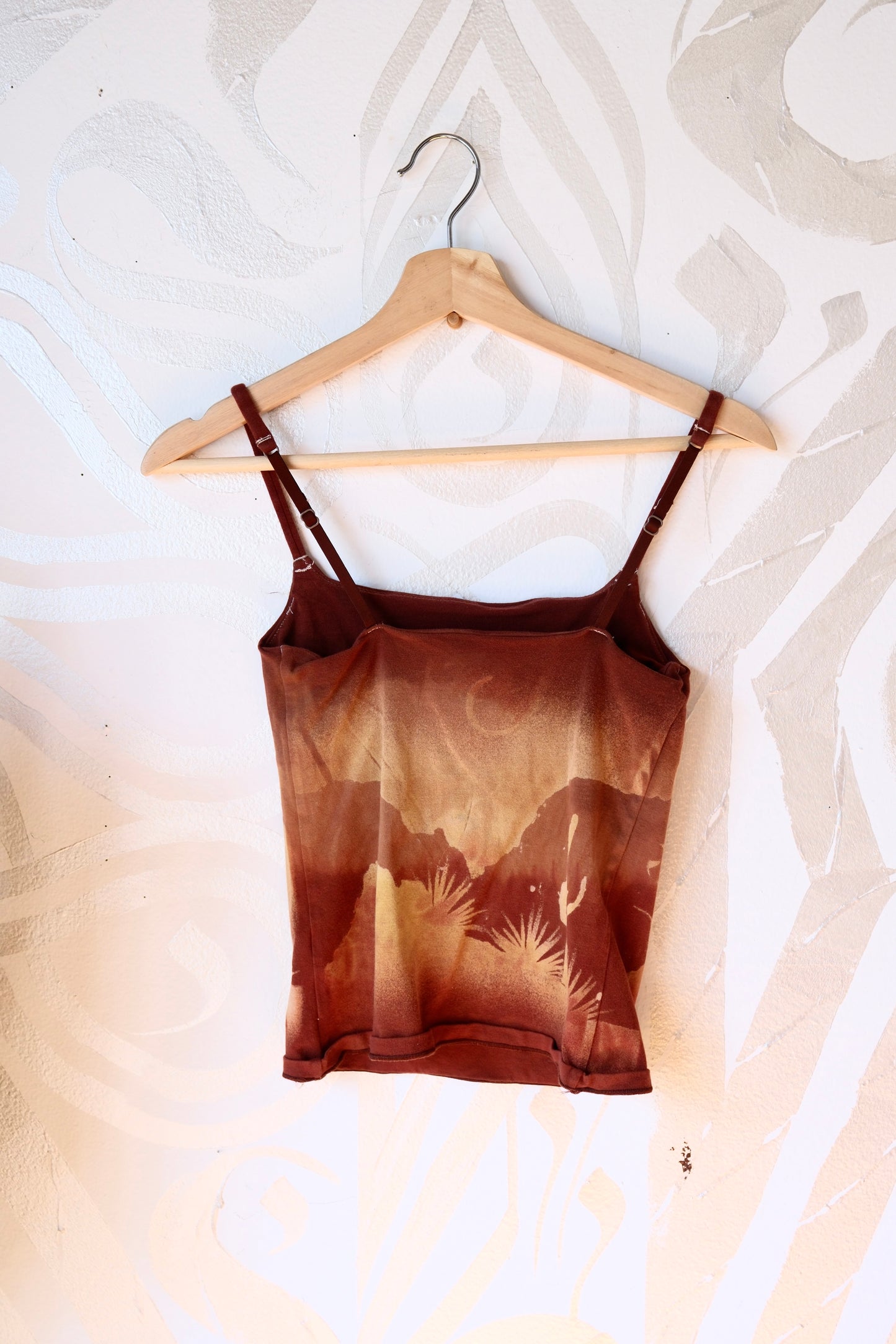 Small- Heat Wave in the Canyons -Cami Tank Top - 91% organic cotton and 9% elastane