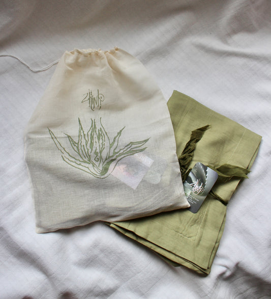 New! Organic Aloe Vera Fabric- Pillow Case Set of 2 Cases - Organic - US Standard Size -