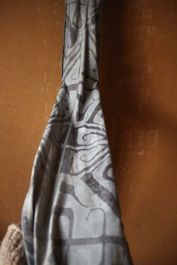 XS - Clay Blue Slit Dress - Darkoski Collaboration - Limited Series- Whispering HeartDeadstock Fabric