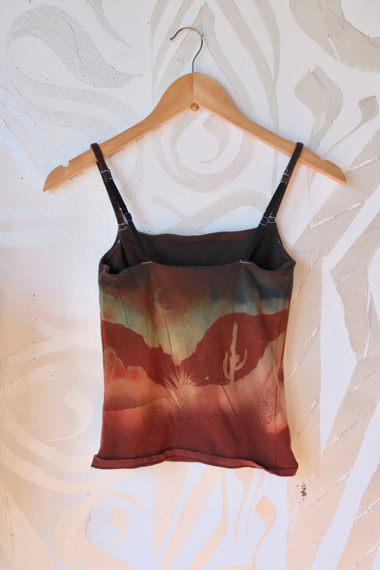 Small -  Moon glow Canyon Night - Cami Tank Top - 91% organic cotton and 9% elastane