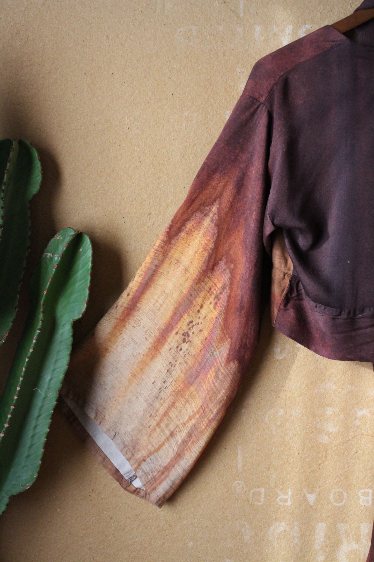 1 PRE-ORDER Slot - OXIDATION Of the World - Kimono Wrap top - Rusty Sign in Thailand - Milky Lotus Waste Fabric- XS/S  S/M.  M/L