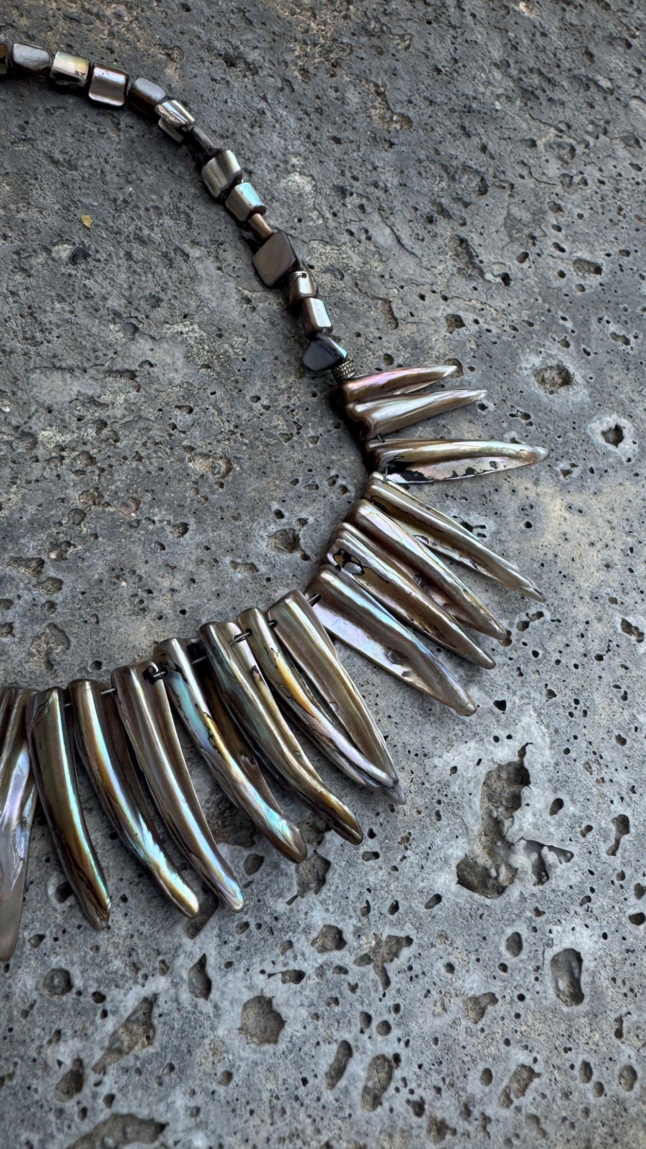 100% Abalone Necklace - "Vintage"