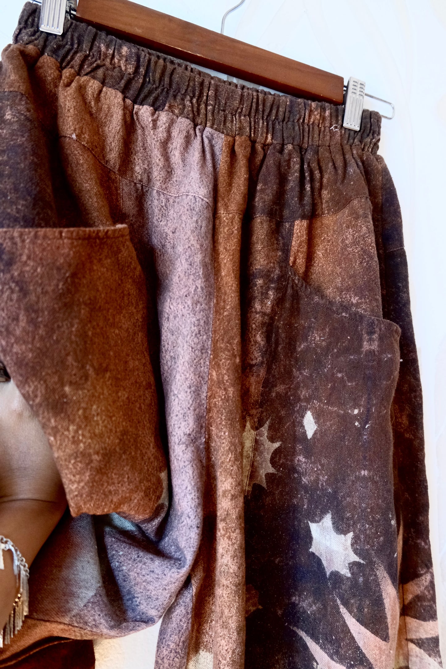 S/M -  Oxidation of the World/Canyon Star Burst -Kala Cotton Parachute pants - made from 100% Organic Kala Cotton