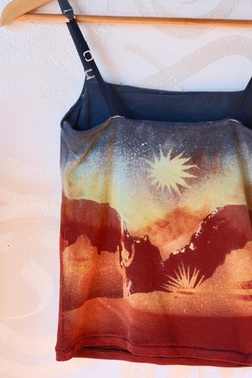 Small- Sedona Desert Sunset- Cami Tank Top - 91% organic cotton and 9% elastane