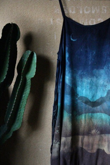 Small/Medium - Midnight Hike - The Zhinh DAI  Tunic tie Dress 100% Cotton