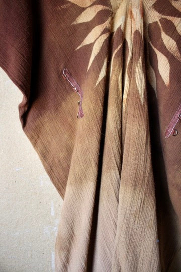 New! RTS - Rustic Solar Sun Dress Henka Dress 3 -Fits S/M/L (Regular size) -Maxi- Ready to ship- with Tie back Rope