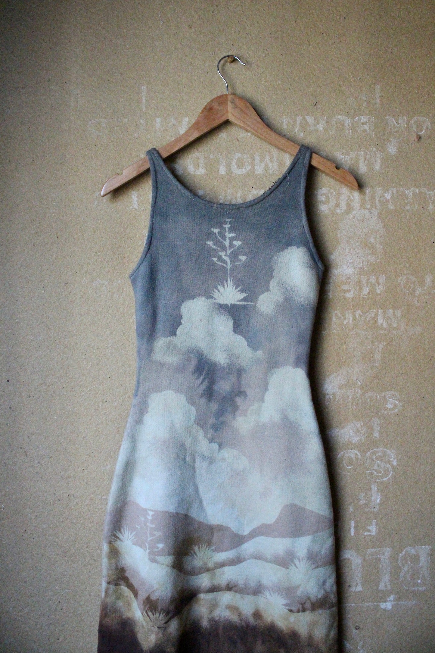 Fits Small/Medium -High Desert soothe -Tank Dress - super soft 100%cotton french terry - dead stock fabric