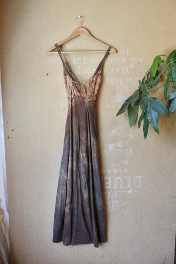 Large- OXIDATE Slit Dress 5- Made from Bamboo/Cotton/Spandex - Short length (dress for 5.5ft and shorter ) Hand painted - hand dyed & heat set