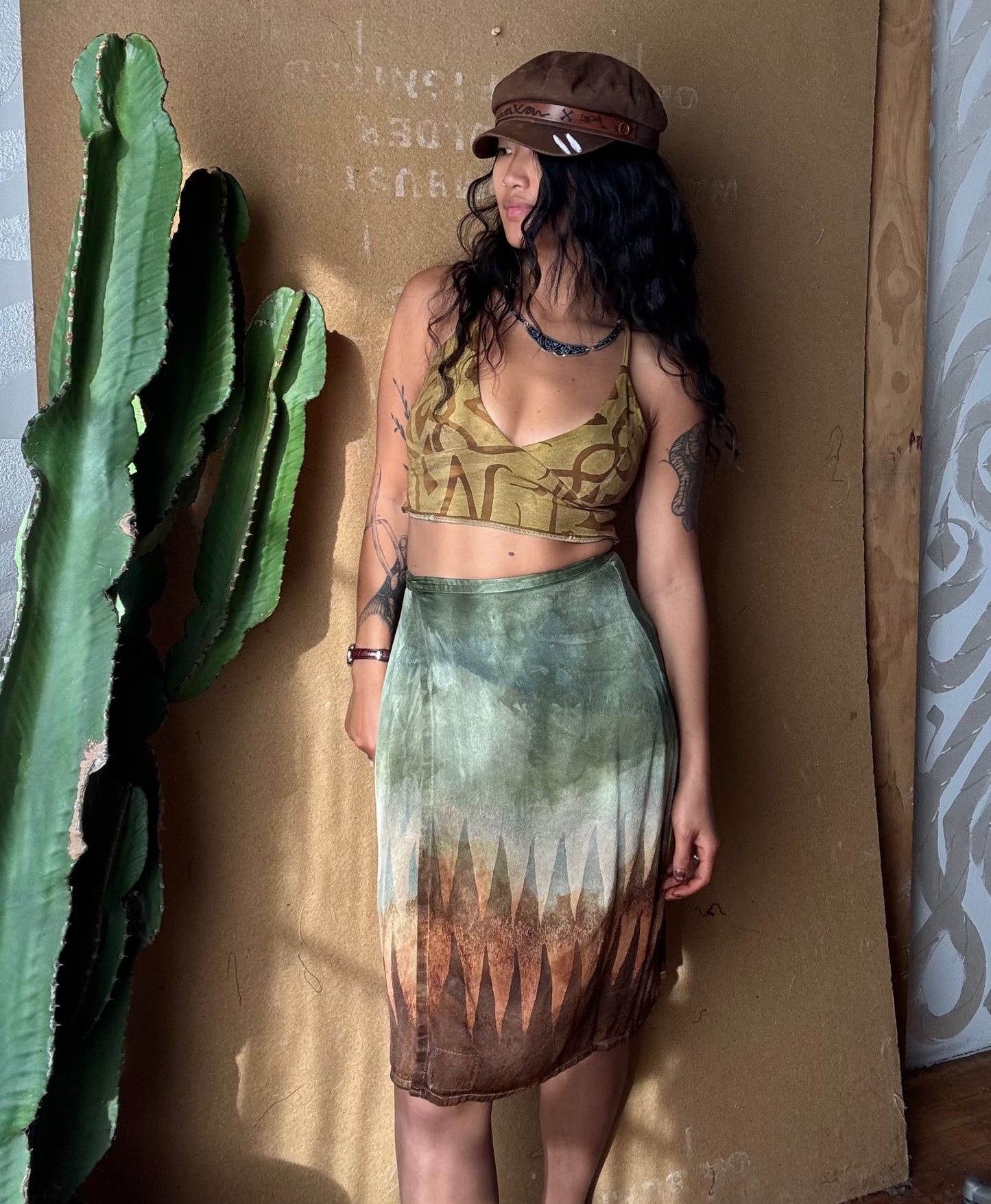 Small - Mustard- Darkoski X Zhinh Collaboration Crop Top