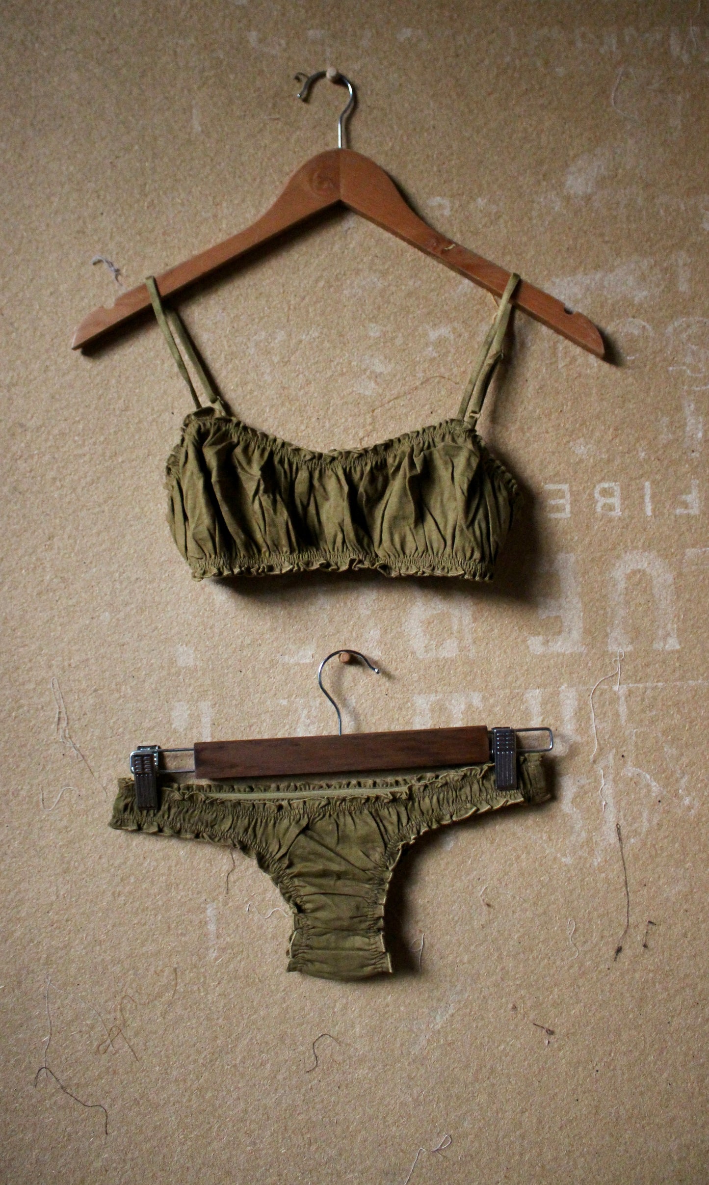 RTS - BRALETTE - Zhinh-Timates Lingerie - 80% Cotton 20% Linen - Super Soft Elastic Ruching -Just bralette (sold separately for accurate sizing)