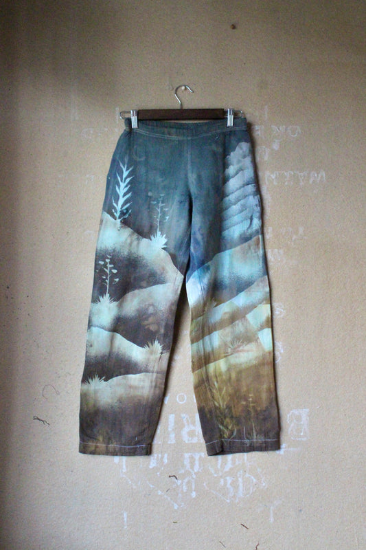 New! Small Size 4 - Agave Fields - Double lined Cotton Gauze Pants- Ready to Ship
