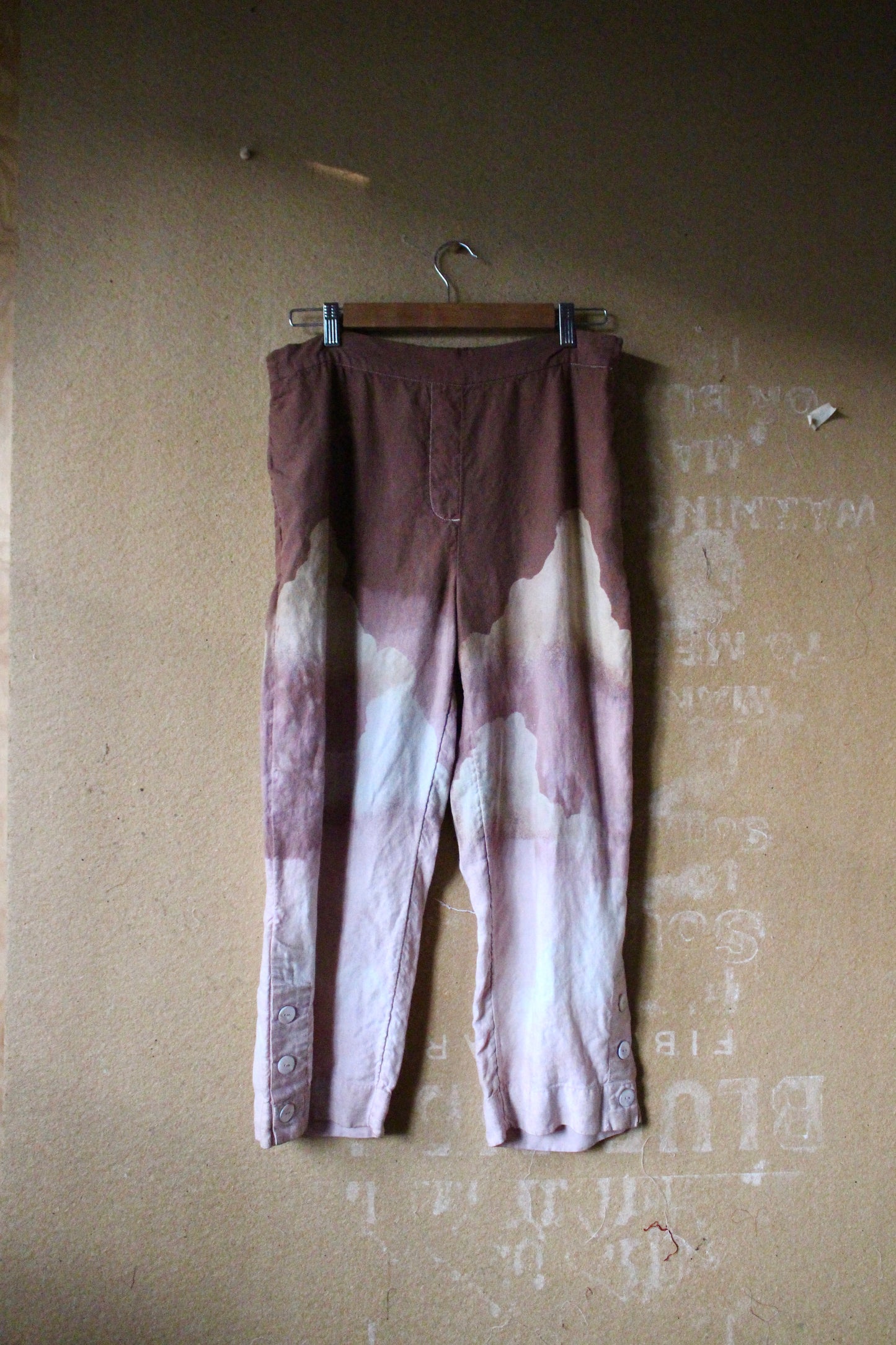 Size 10- Large- Mauve SKies PANTS 3 - 100% linen