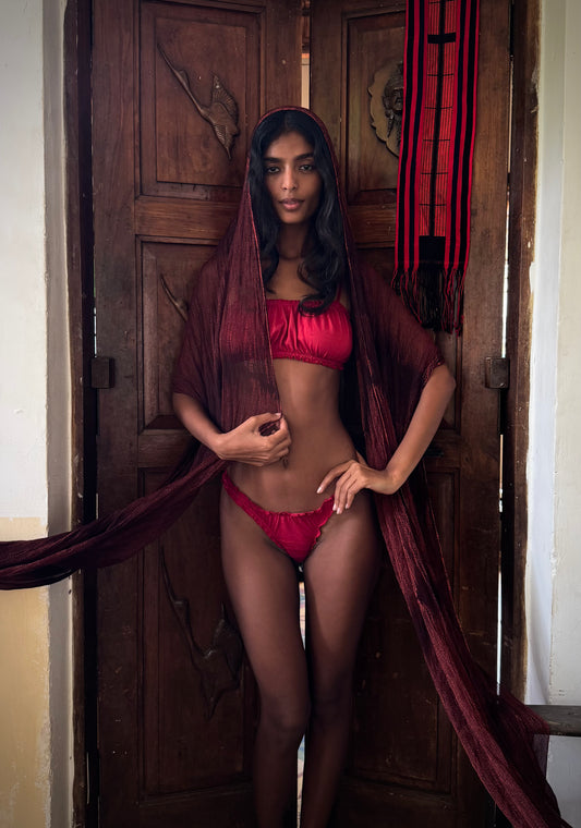 RTS - BRALETTE - Zhinh-Timates Lingerie - 80% Cotton 20% Linen - Super Soft Elastic Ruching -Just bralette (sold separately for accurate sizing)