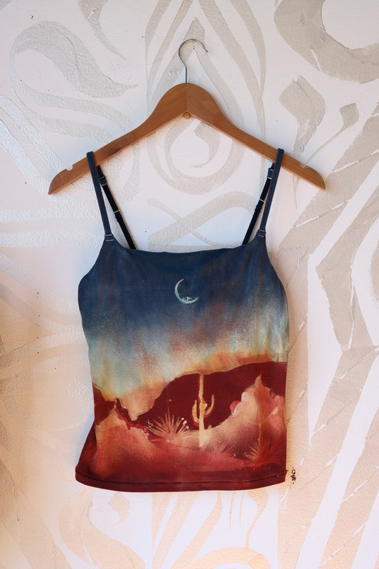Large- Sedona Desert Hike- Cami Tank Top - 91% organic cotton and 9% elastane