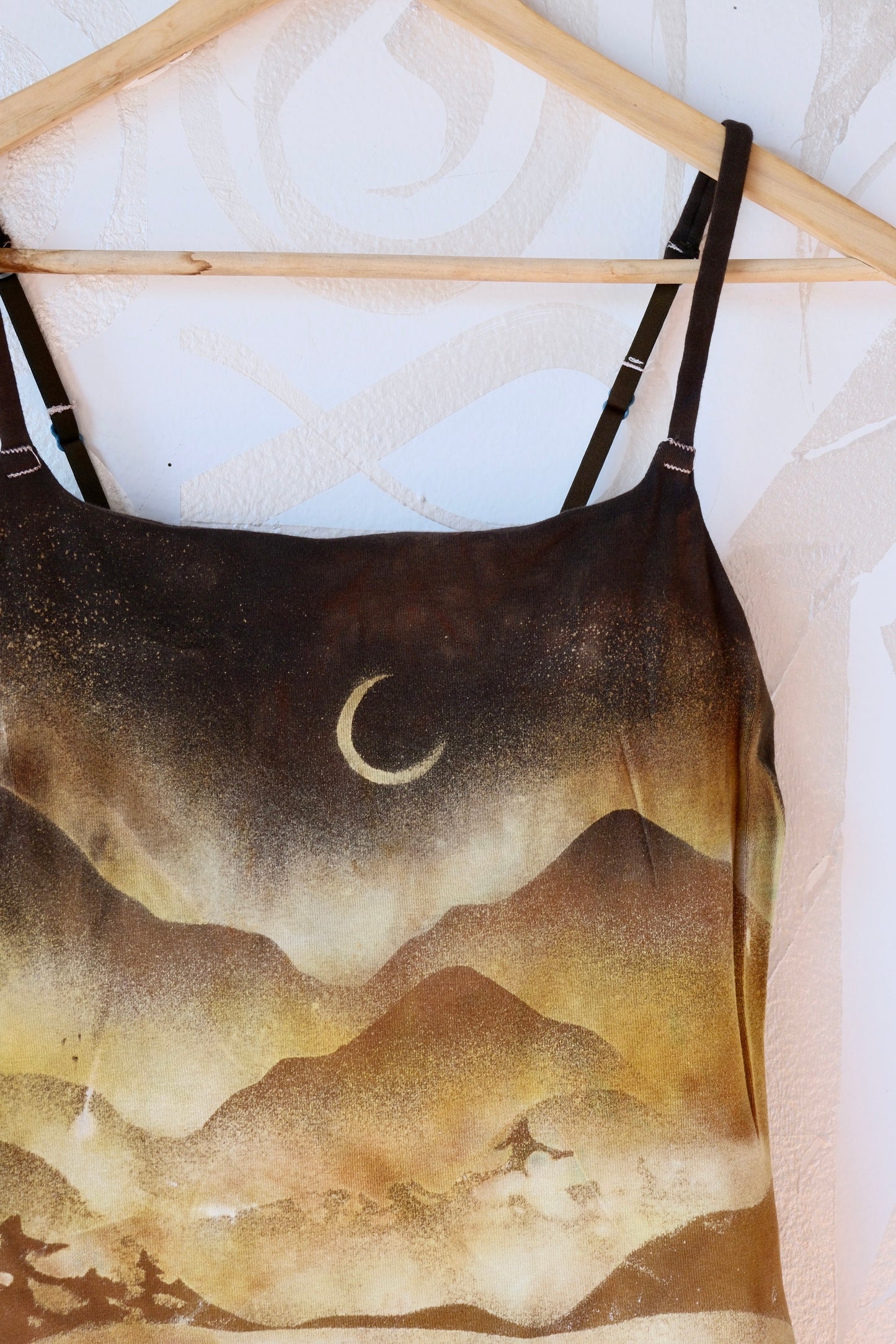 Large - Stark Foggy Mountain Layer Evening - Cami Tank Top - 91% organic cotton and 9% elastane