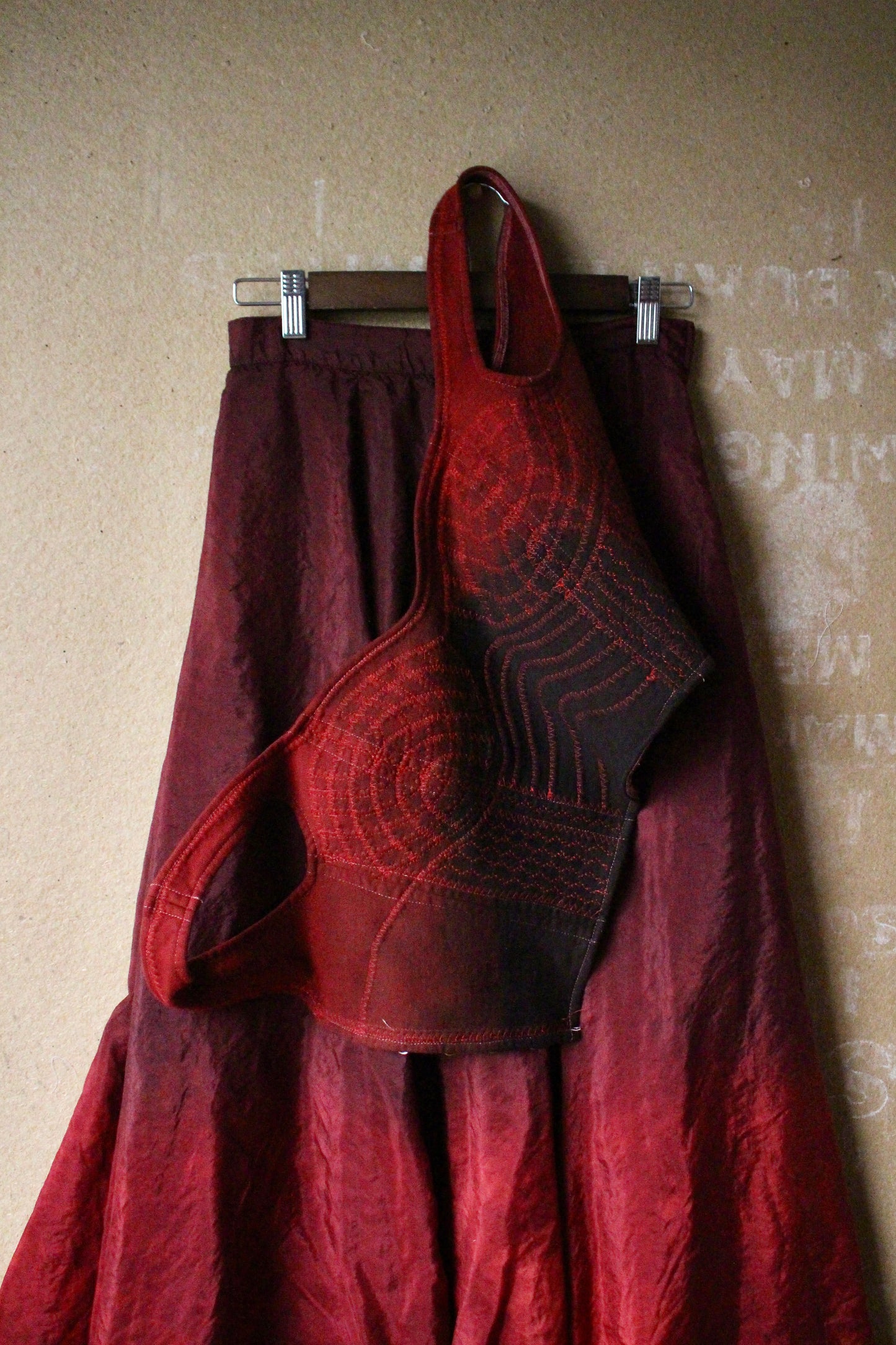 XS-Small - Charcoal Embers Continuum Corset Top - 100% thick heavy weight cotton french terry - Deadstock -Regenera-zhinh