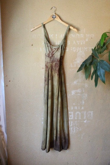 Small - OXIDATE Slit Dress 2- Made from Bamboo/Cotton/Spandex - Short length (dress for 5.5ft and shorter ) Hand painted - hand dyed & heat set (Copy)
