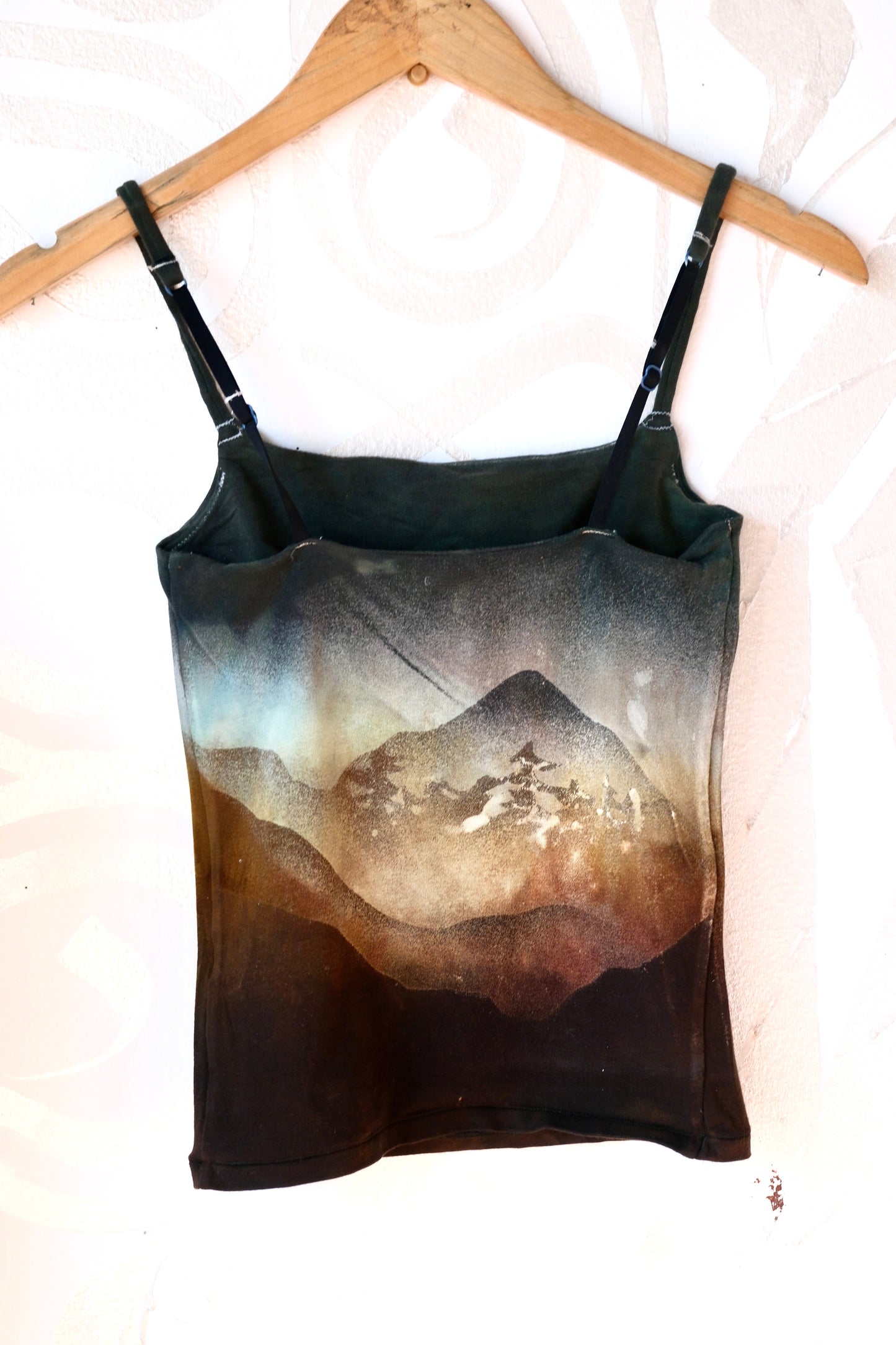 Small- Midnight Hike in the Pines- Cami Tank Top 1- 91% organic cotton and 9% elastane