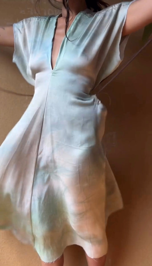 6 Ready to ship- one size Whipped Mint Elixir Henka Dress - Limited edition design(dead stock fabric) - One Size (fits S/M/L) - Transformable (Copy)