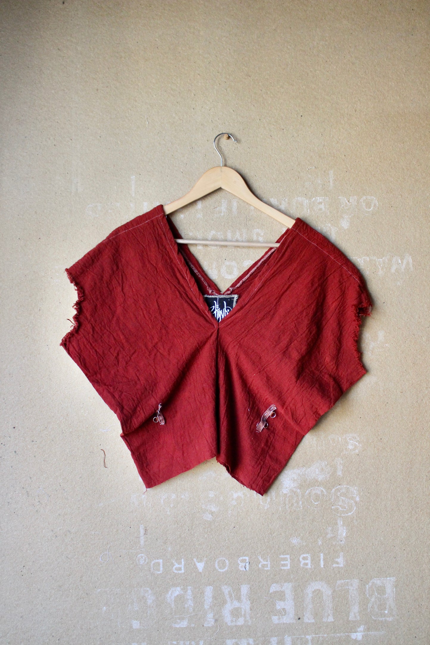 RTS - Petite (XS/S/M) The Bleed Henka Top - Organic Rain fed hand woven Kala Cotton- Hand dyed