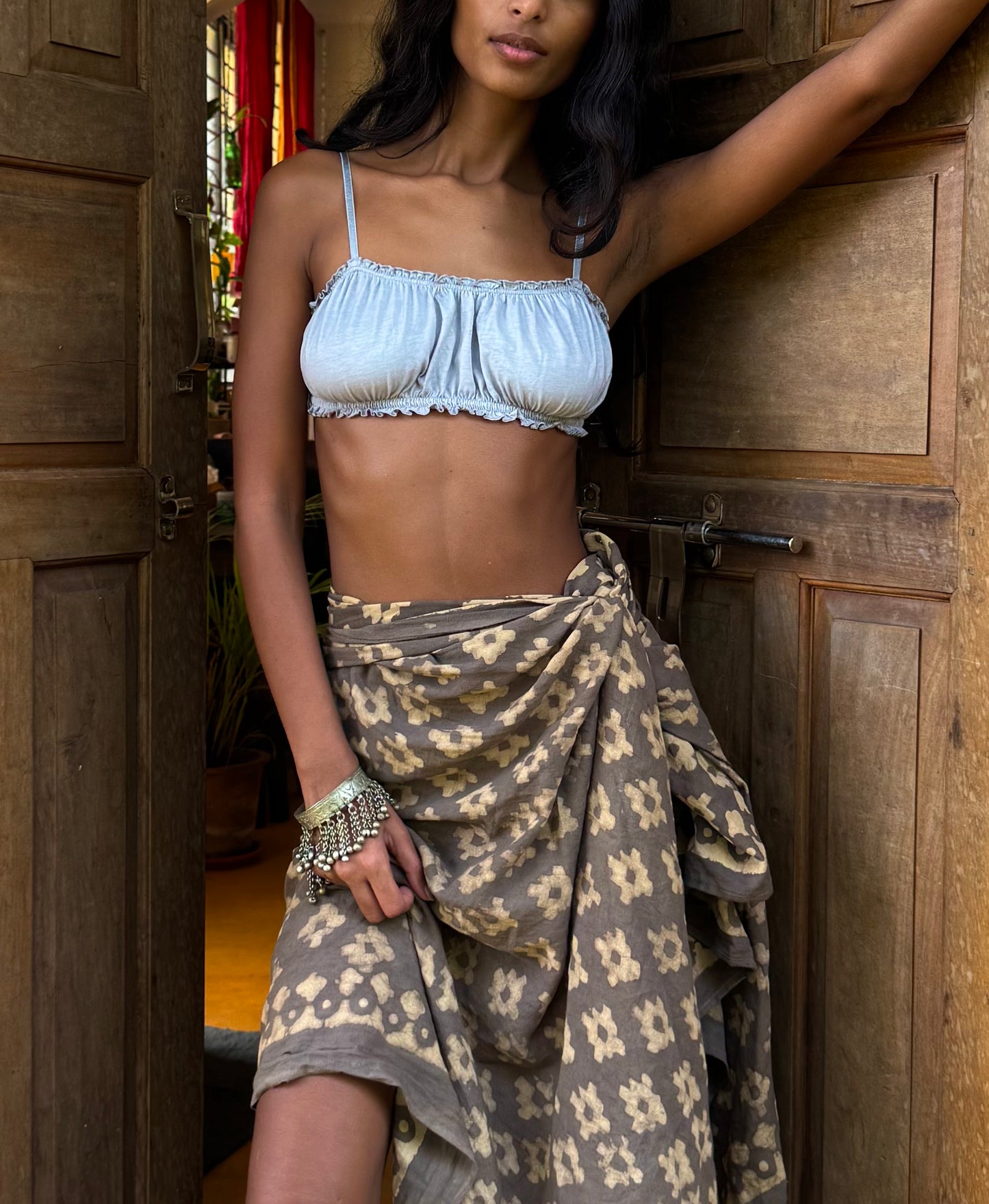 NEW! Coming soon to shop - Zhinh-timates Sinched Bralette - 80%cotton 20%linen -Lingerie Black/White/Olive/Clay blue/Flamenco Red