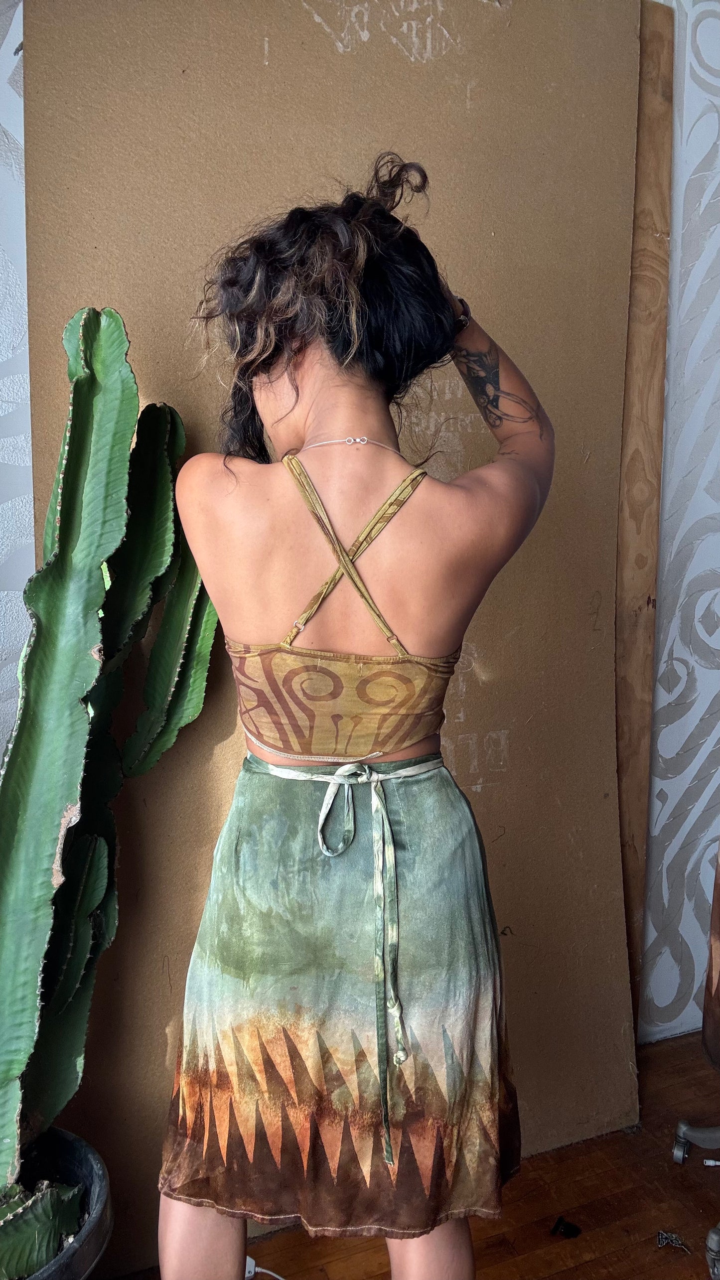 Small - Mustard- Darkoski X Zhinh Collaboration Crop Top