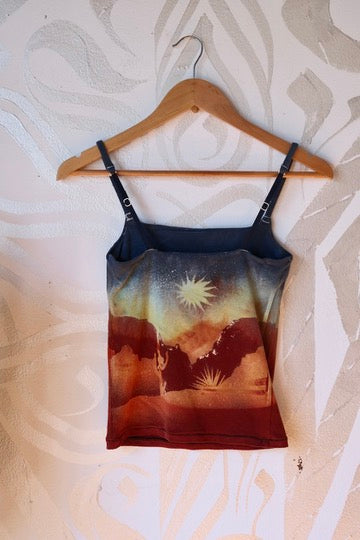 Small- Sedona Desert Sunset- Cami Tank Top - 91% organic cotton and 9% elastane