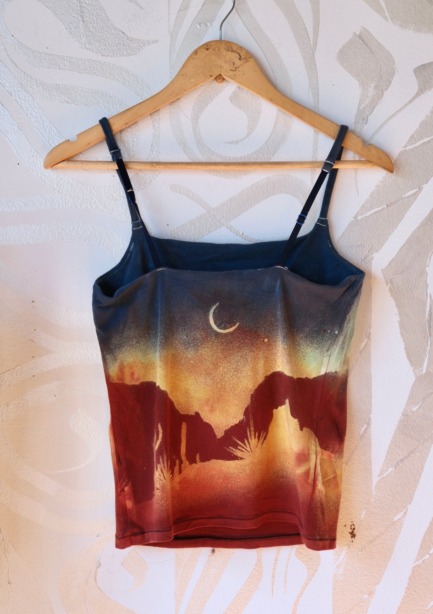 Large- Canyon Moonrise - Cami Tank Top - 91% organic cotton and 9% elastane