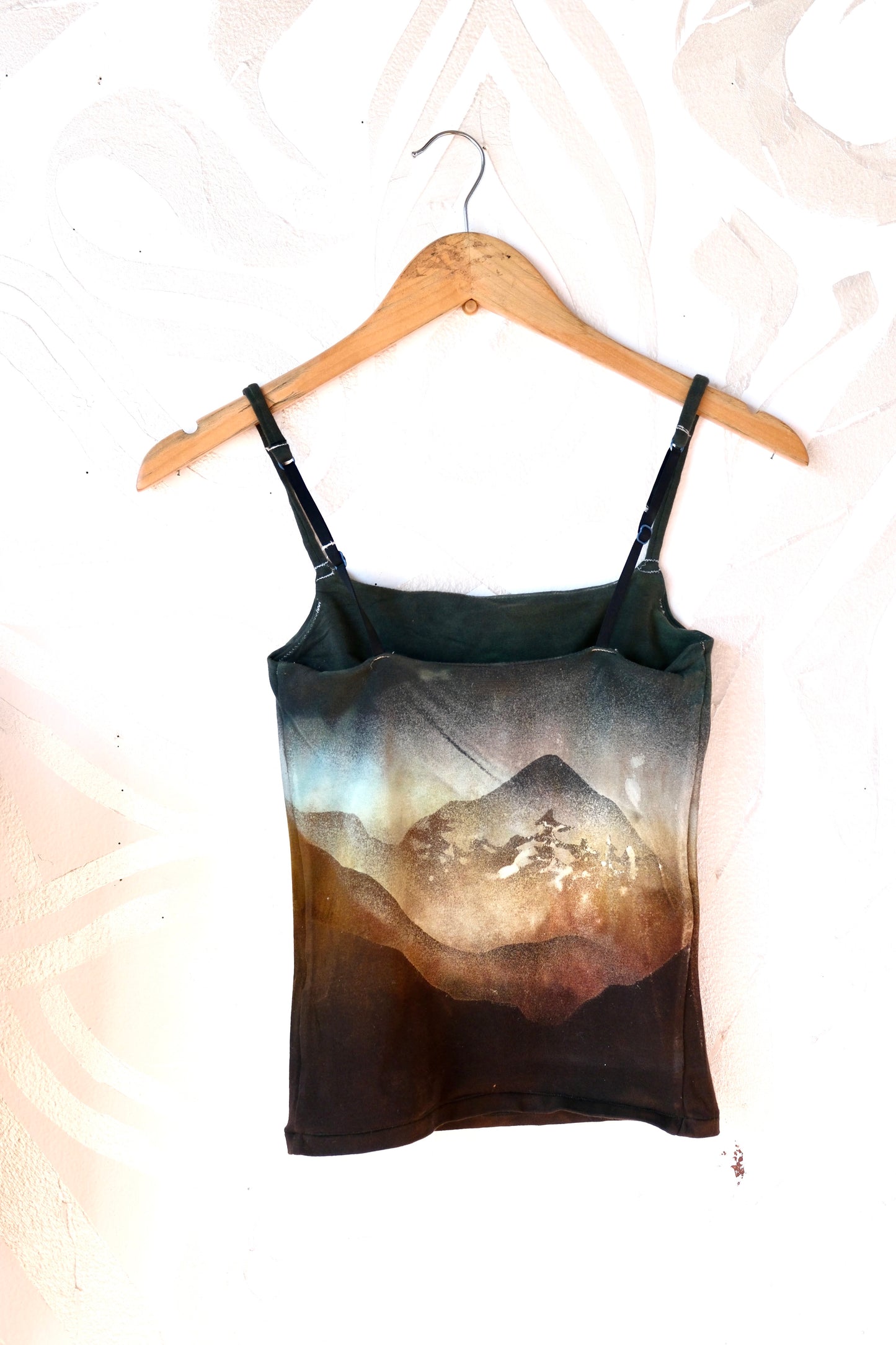 Small- Midnight Hike in the Pines- Cami Tank Top 1- 91% organic cotton and 9% elastane