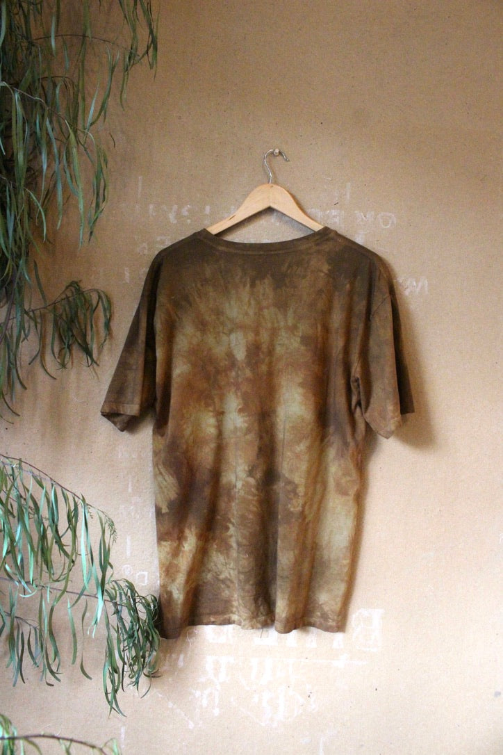 XL ROGER T-SHIRT - Unisex T-shirt - OOAK Dye hand dye - Screen Printed - 100% Cotton