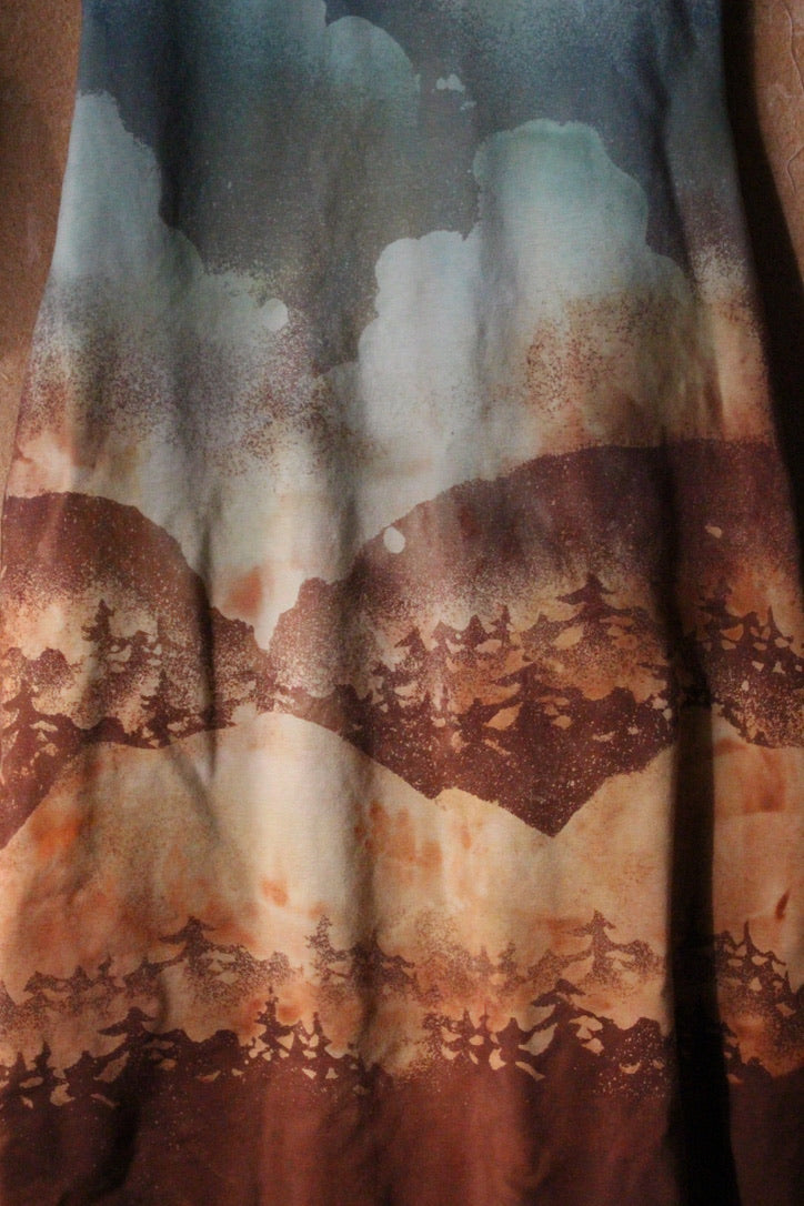 Small/Medium- OOAK Mountain hike - Basket Dress -94% Cotton 6% Cotton Heavy weight Thick Stretchy