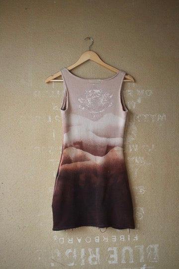 Small Mini Dress - Mauve Serenity Landscape mini Dress - OOAK - Soft 100% french terry -light-medium weight- THIS IS A SUPER MINI DRESS ( oversized top ) ahahha