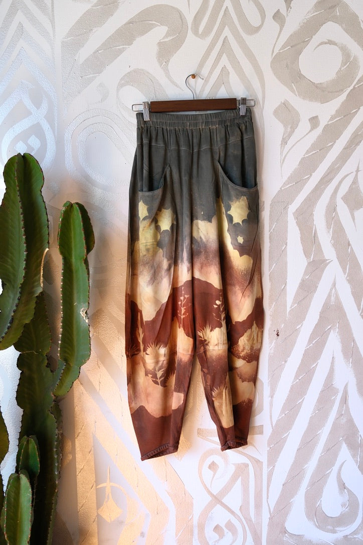 SMALL - Canyon Daze Parachute pants - made from Lotus Agricultural waste vegan "silk"
