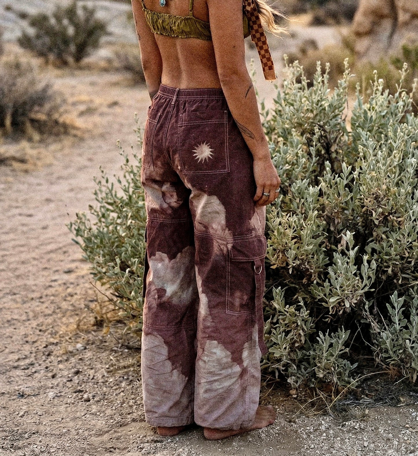 "The See you To- Mauve - O" Cloud Cargo Panta - 100%Cotton -Limited Series-  Upcycled Pants - Regenera-zhinh