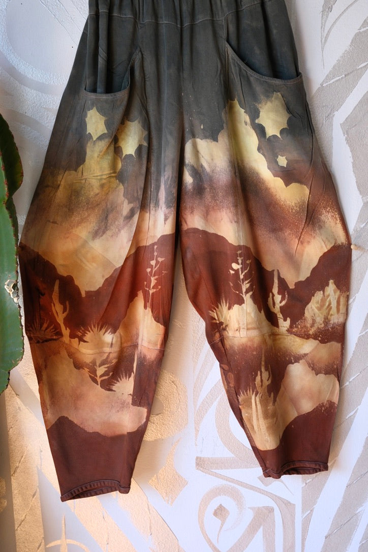 SMALL - Canyon Daze Parachute pants - made from Lotus Agricultural waste vegan "silk"