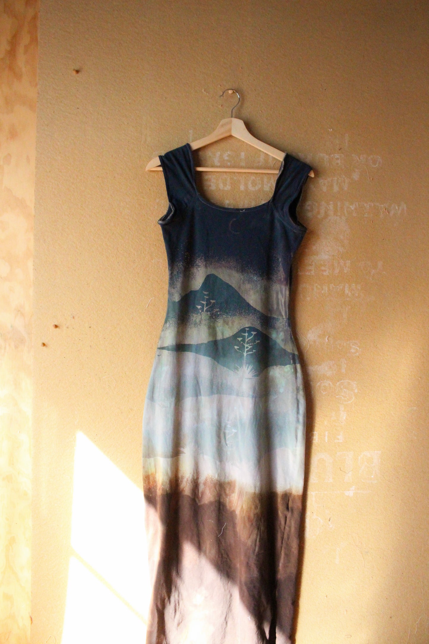 Small/Medium - Midnight on the Mountain- Maxi Basket Dress