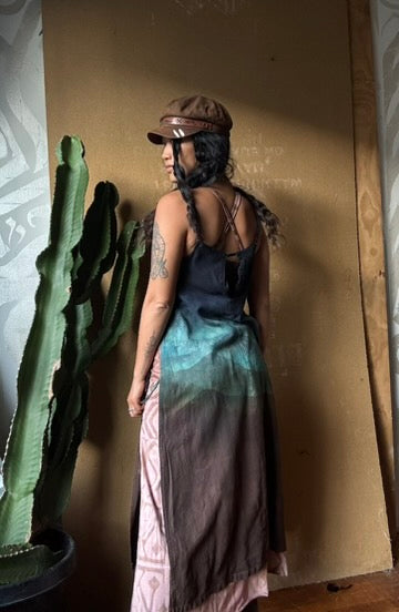 Small/Medium - Midnight Hike - The Zhinh DAI  Tunic tie Dress 100% Cotton