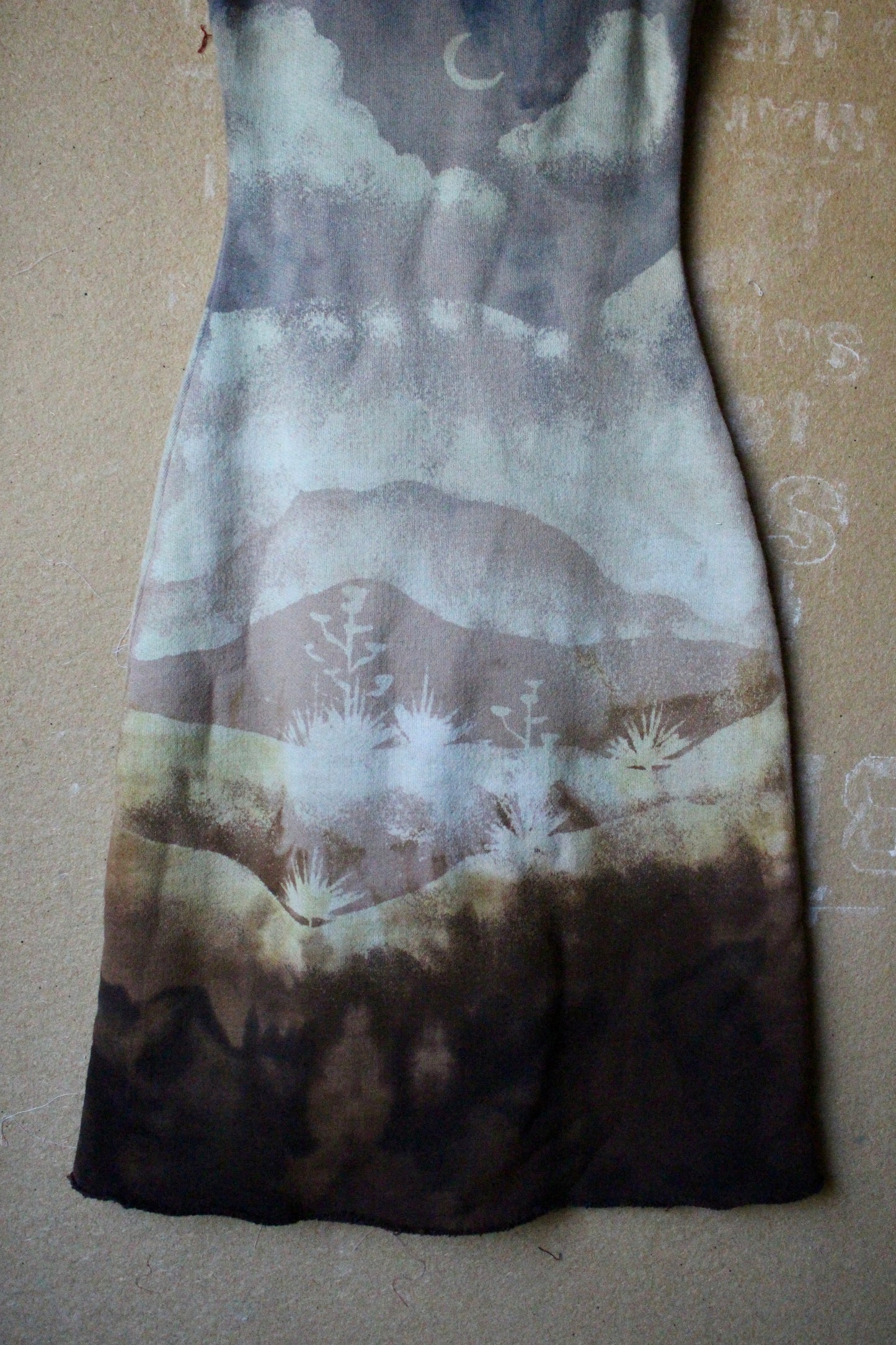 Fits Small/Medium -High Desert soothe -Tank Dress - super soft 100%cotton french terry - dead stock fabric