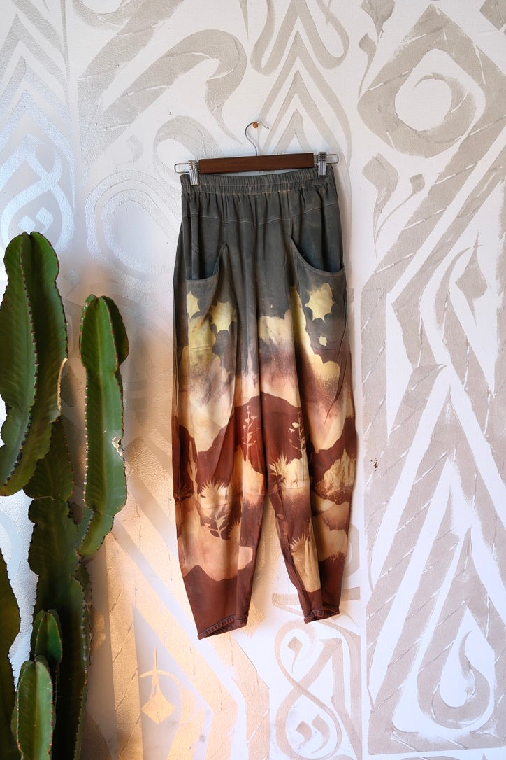 SMALL - Canyon Daze Parachute pants - made from Lotus Agricultural waste vegan "silk"