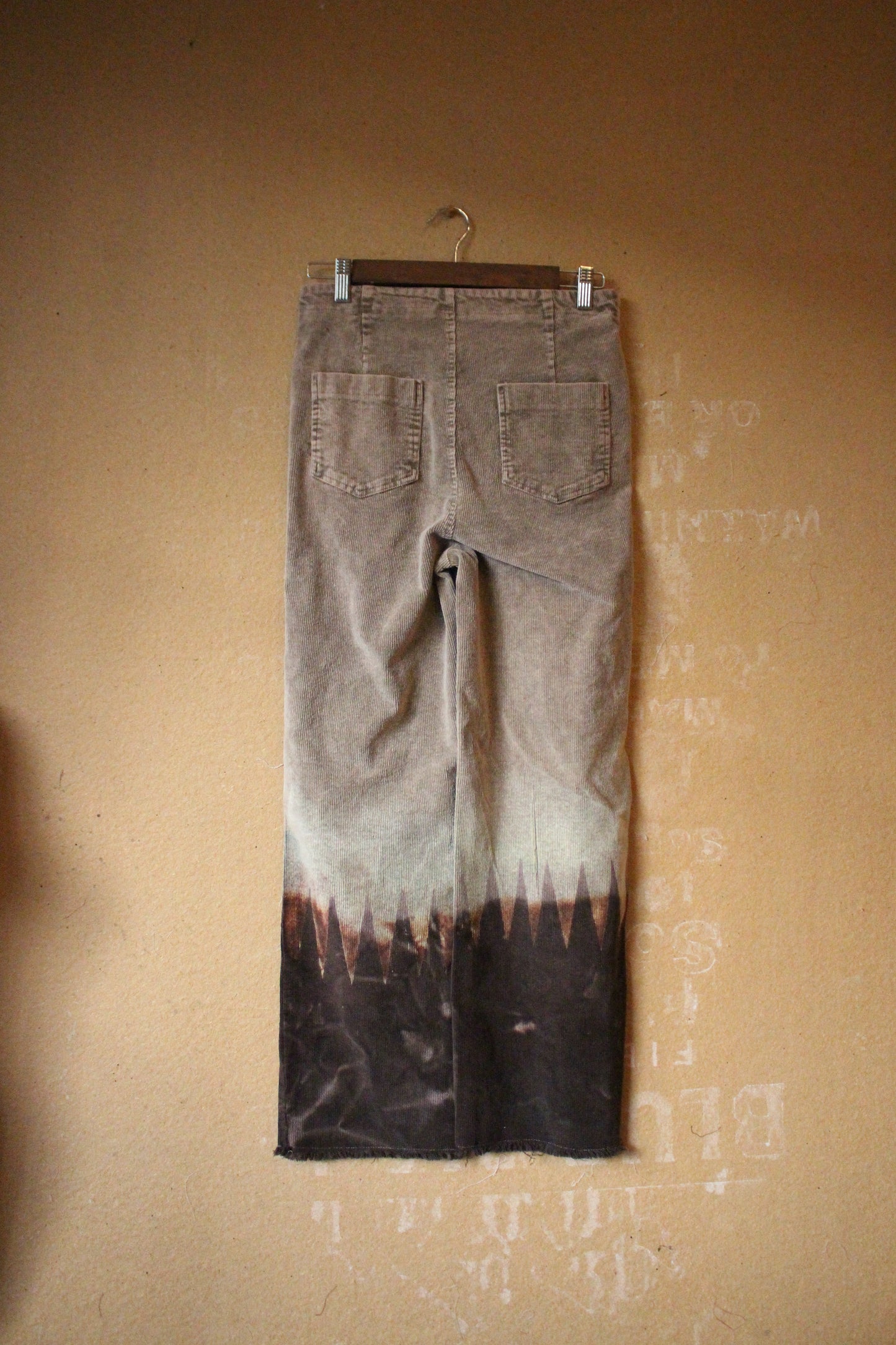 Small - Mountains -Cordorouy Pants - Upcycled