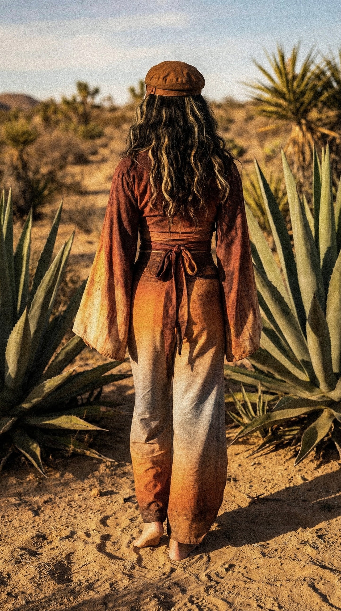 1 PRE-ORDER Slot - OXIDATION Of the World - Kimono Wrap top - Rusty Sign in Thailand - Milky Lotus Waste Fabric- XS/S  S/M.  M/L