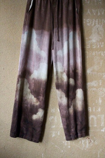Small- Tall -Long- Deep Mauve Skies - Linen - Stretchy Waistband