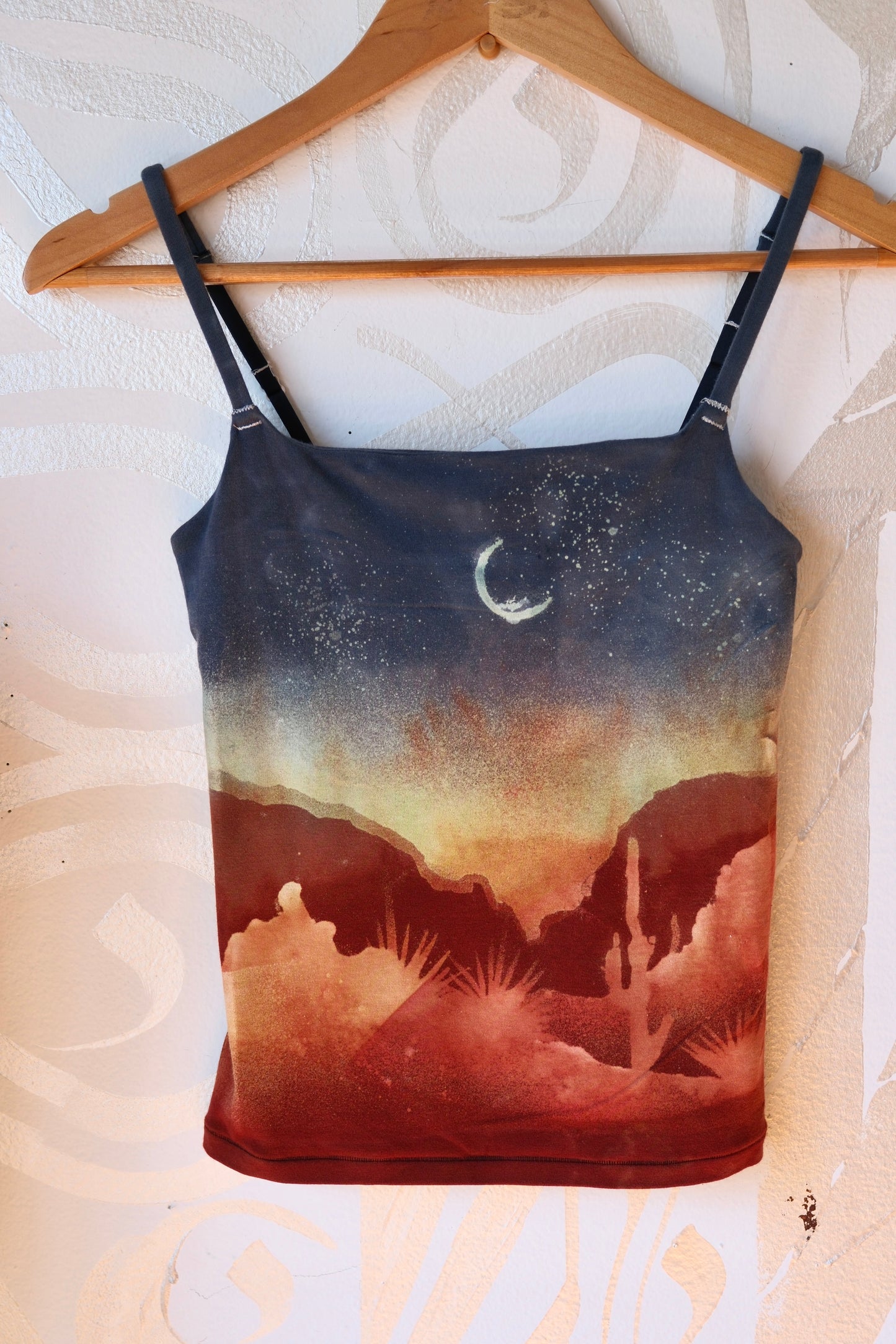 Small- Sedona Desert Sunset- Cami Tank Top - 91% organic cotton and 9% elastane